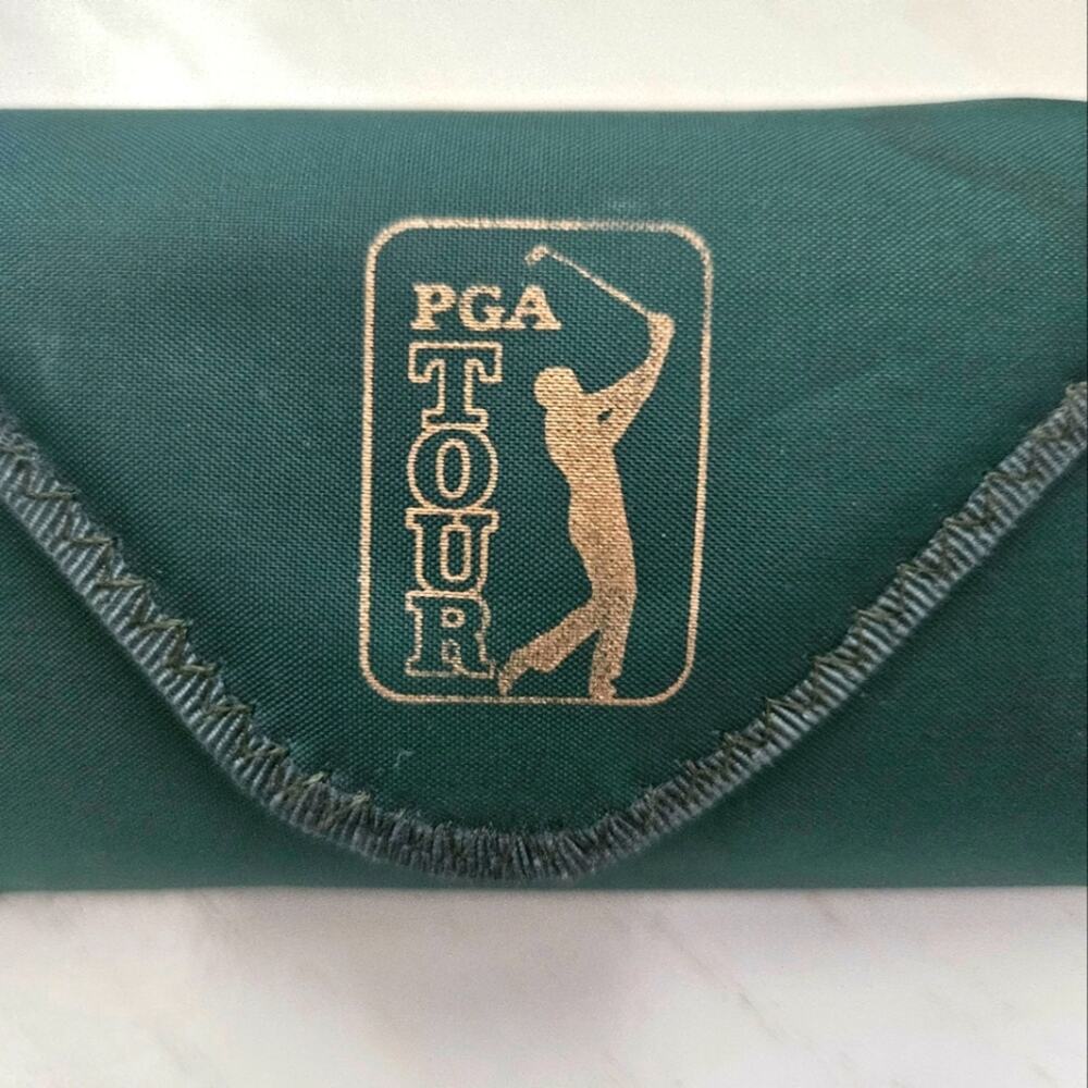 PGA tour green glasses sunglass‎ case with hook and loop closure with soft case